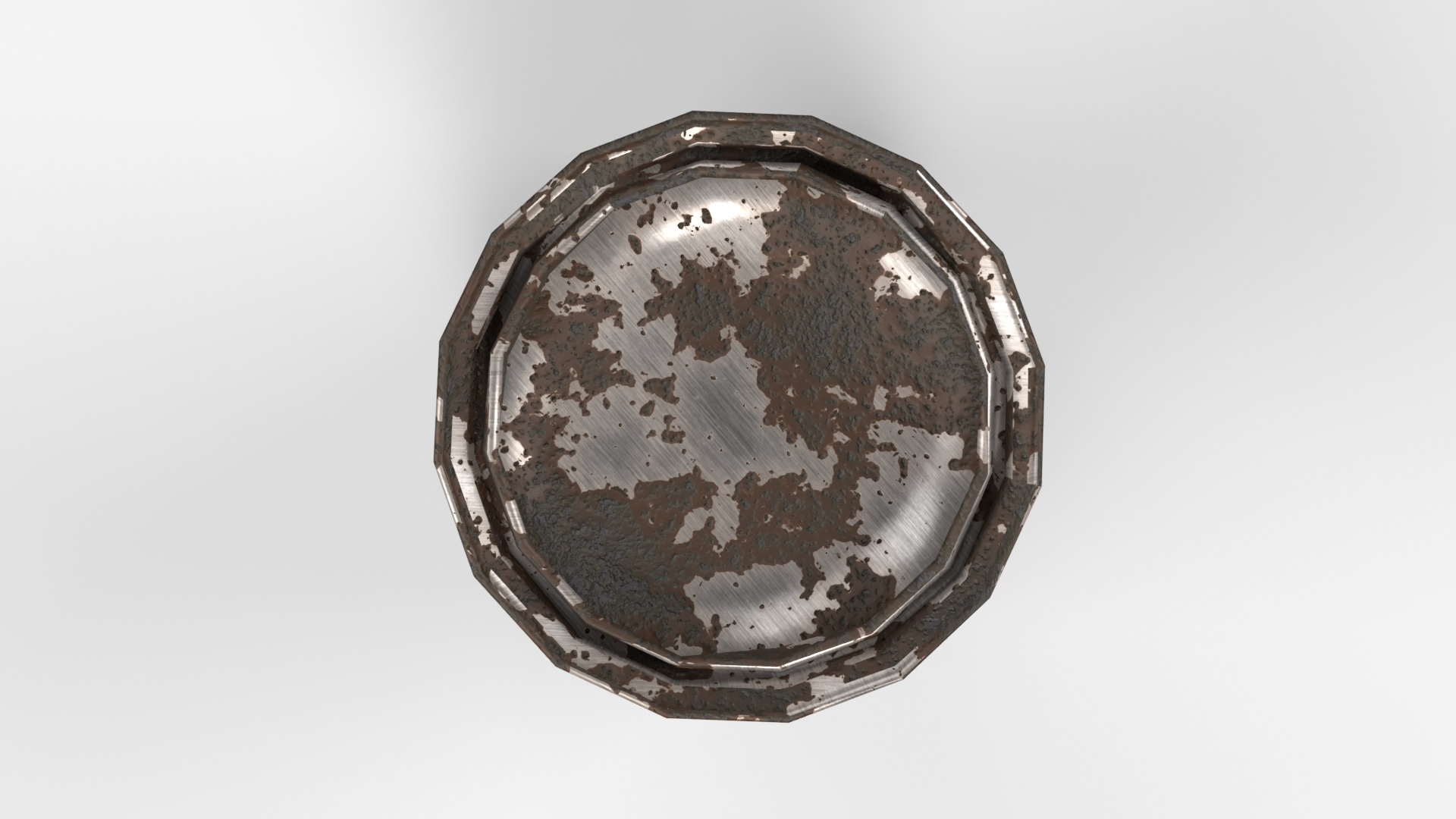 Rusted Can Low-poly 3D model_2