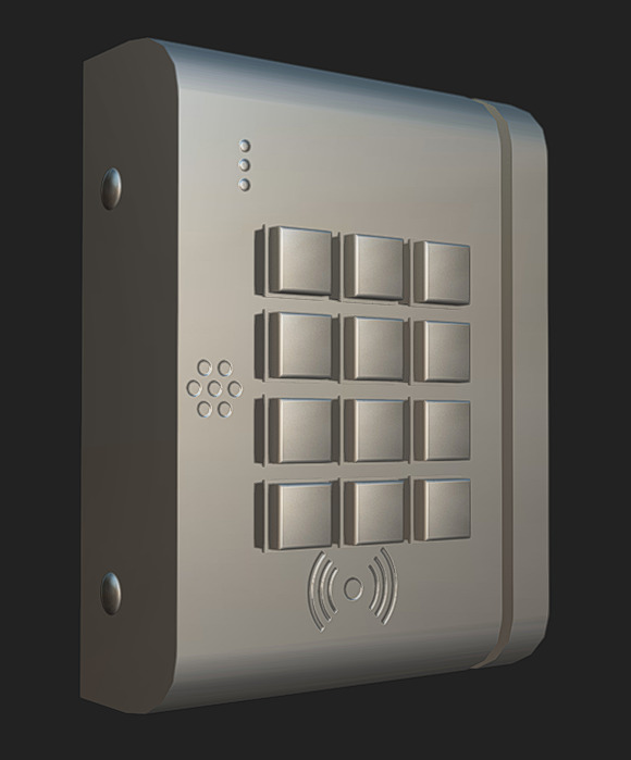 Lock 19 Low-poly 3D model_9