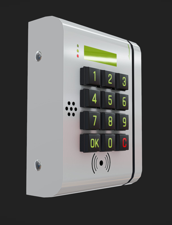 Lock 19 Low-poly 3D model_2