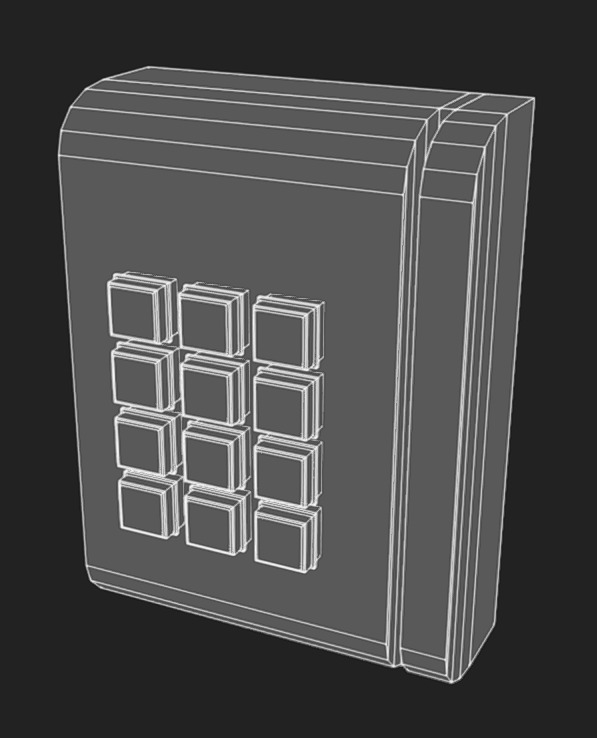 Lock 19 Low-poly 3D model_11