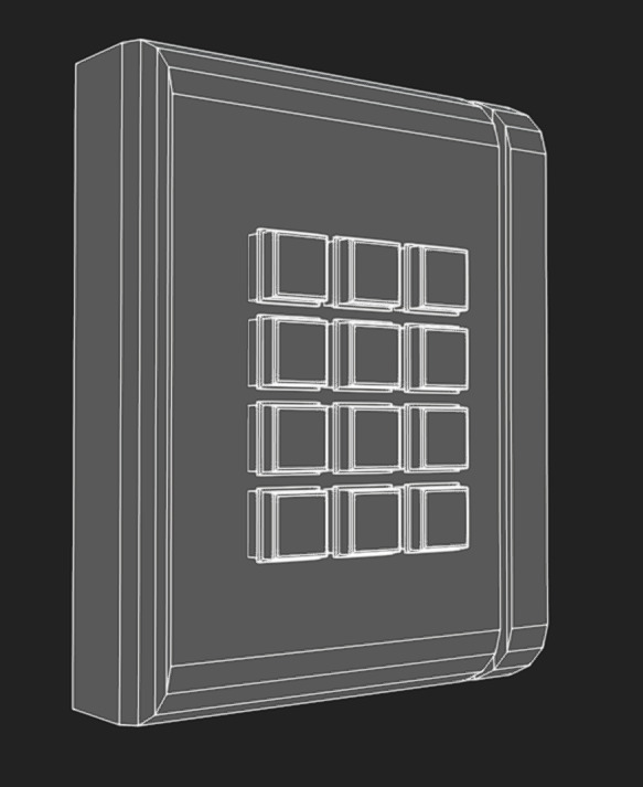 Lock 19 Low-poly 3D model_10