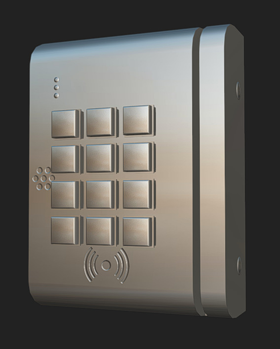 Lock 19 Low-poly 3D model_5