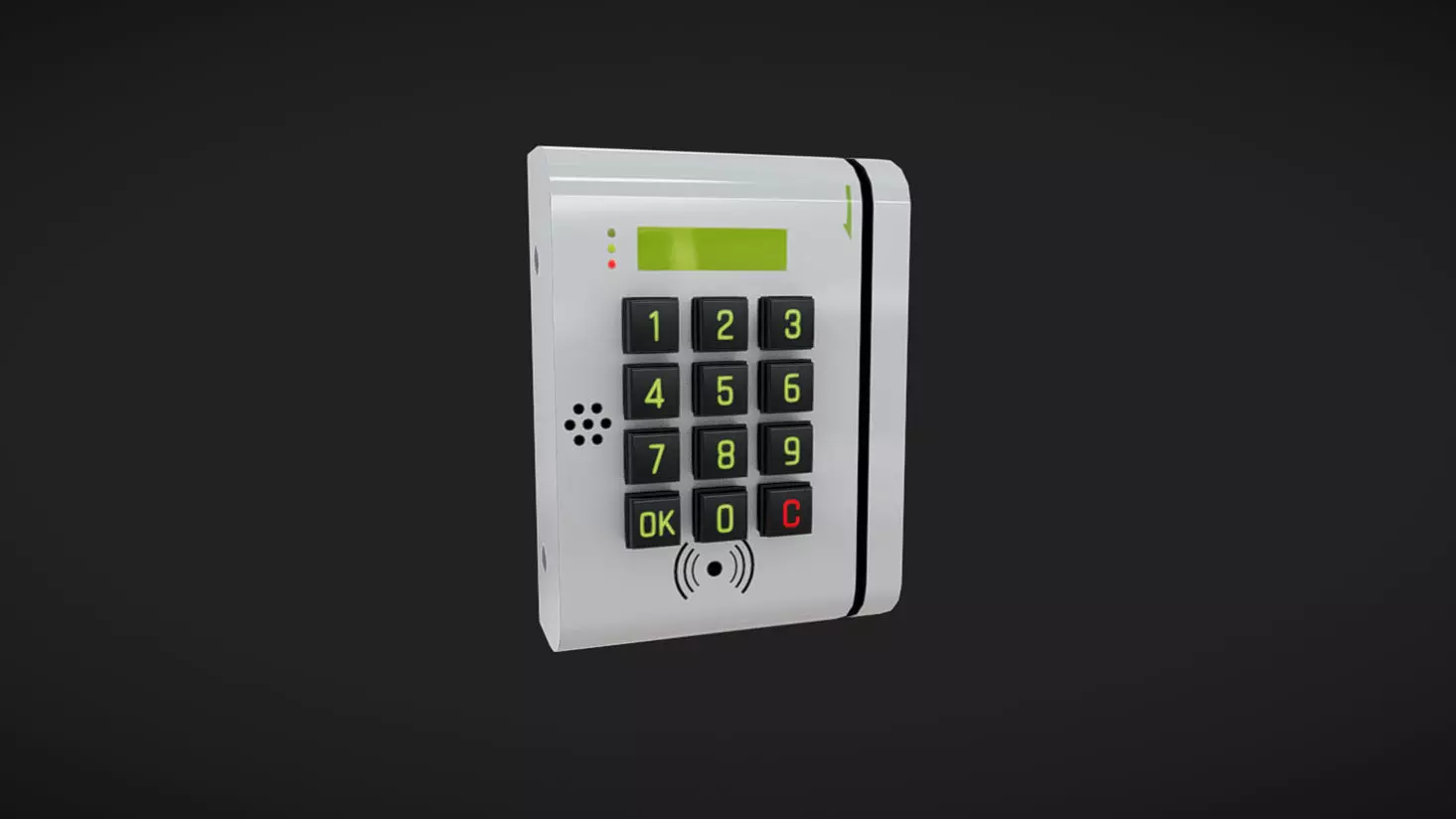 Lock 19 Low-poly 3D model_0