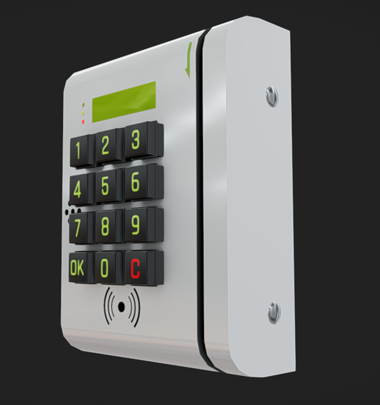 Lock 19 Low-poly 3D model_6