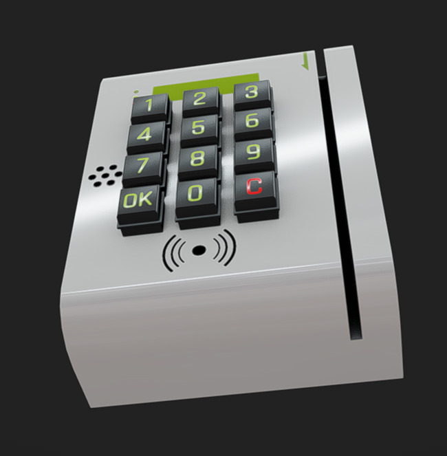 Lock 19 Low-poly 3D model_3