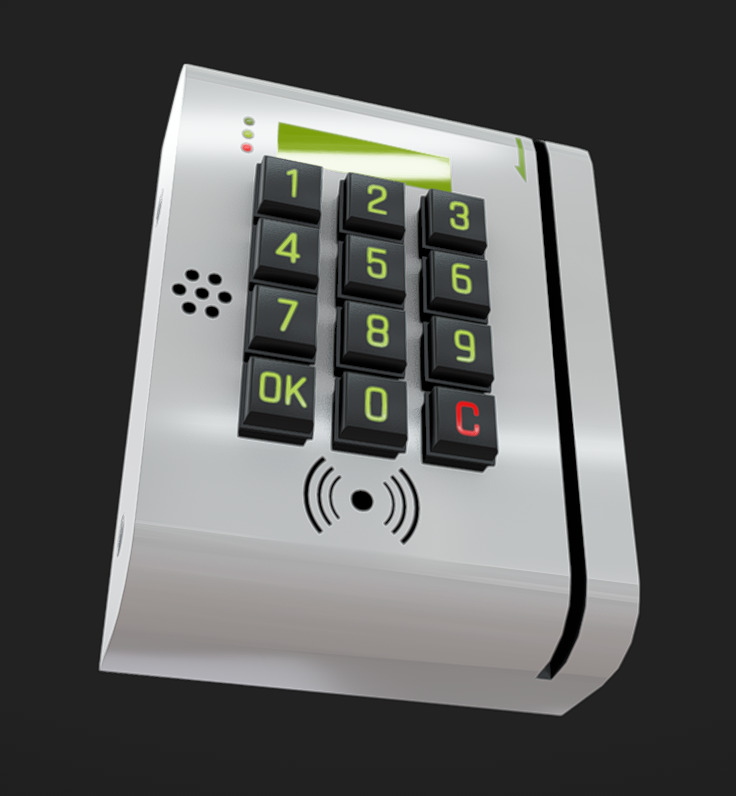 Lock 19 Low-poly 3D model_4