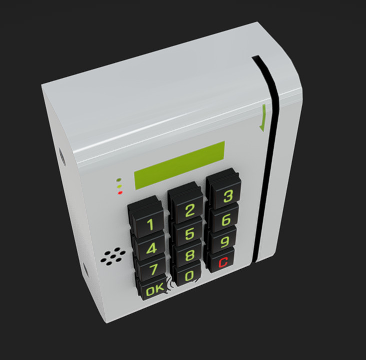 Lock 19 Low-poly 3D model_8