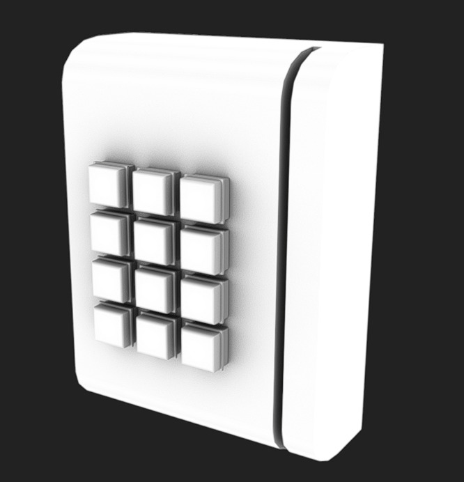 Lock 19 Low-poly 3D model_7