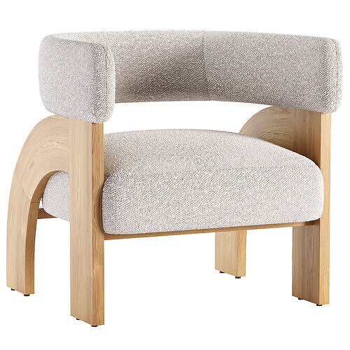 Agacia Accent Chair Low-poly 3D model