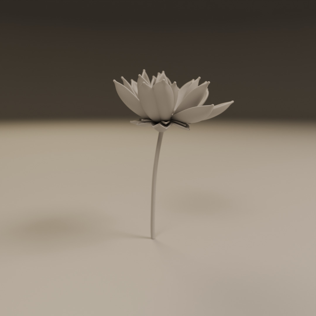 lotus flower 3D print model_6