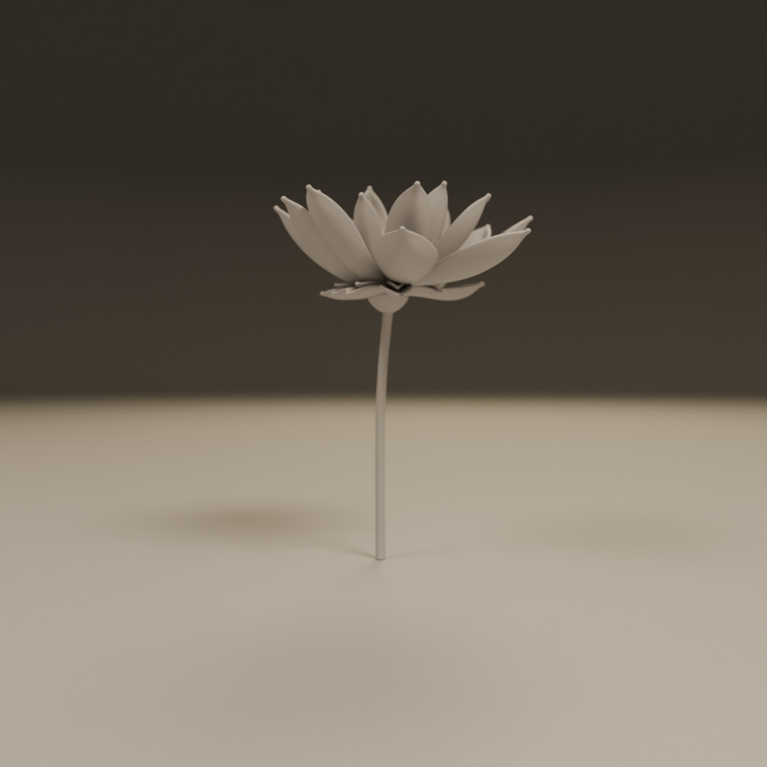 lotus flower 3D print model_1