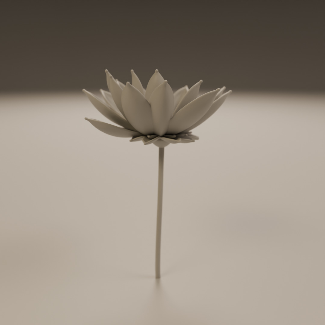 lotus flower 3D print model_7