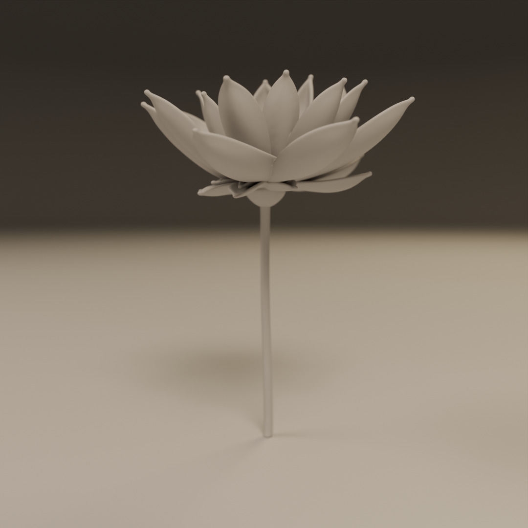 lotus flower 3D print model_4