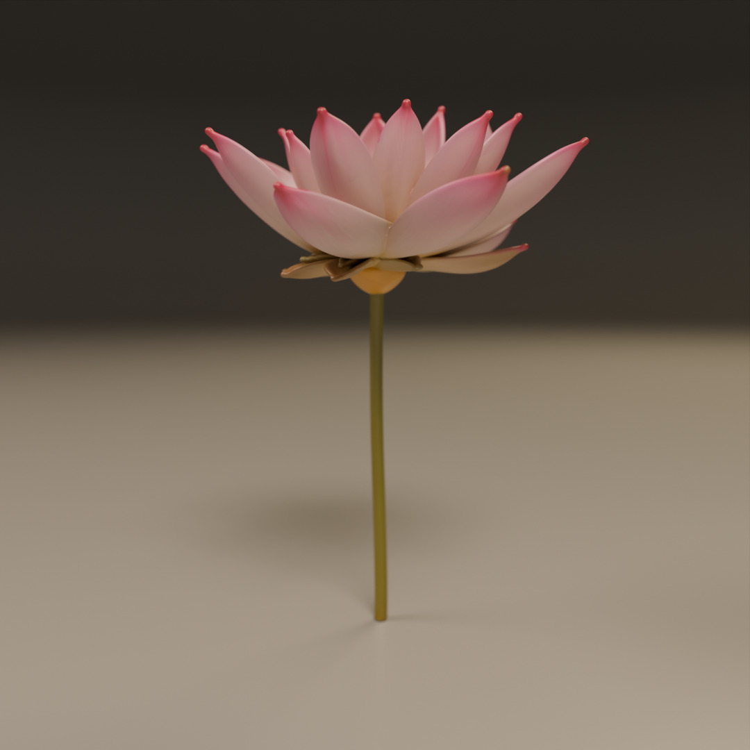 lotus flower 3D print model_13