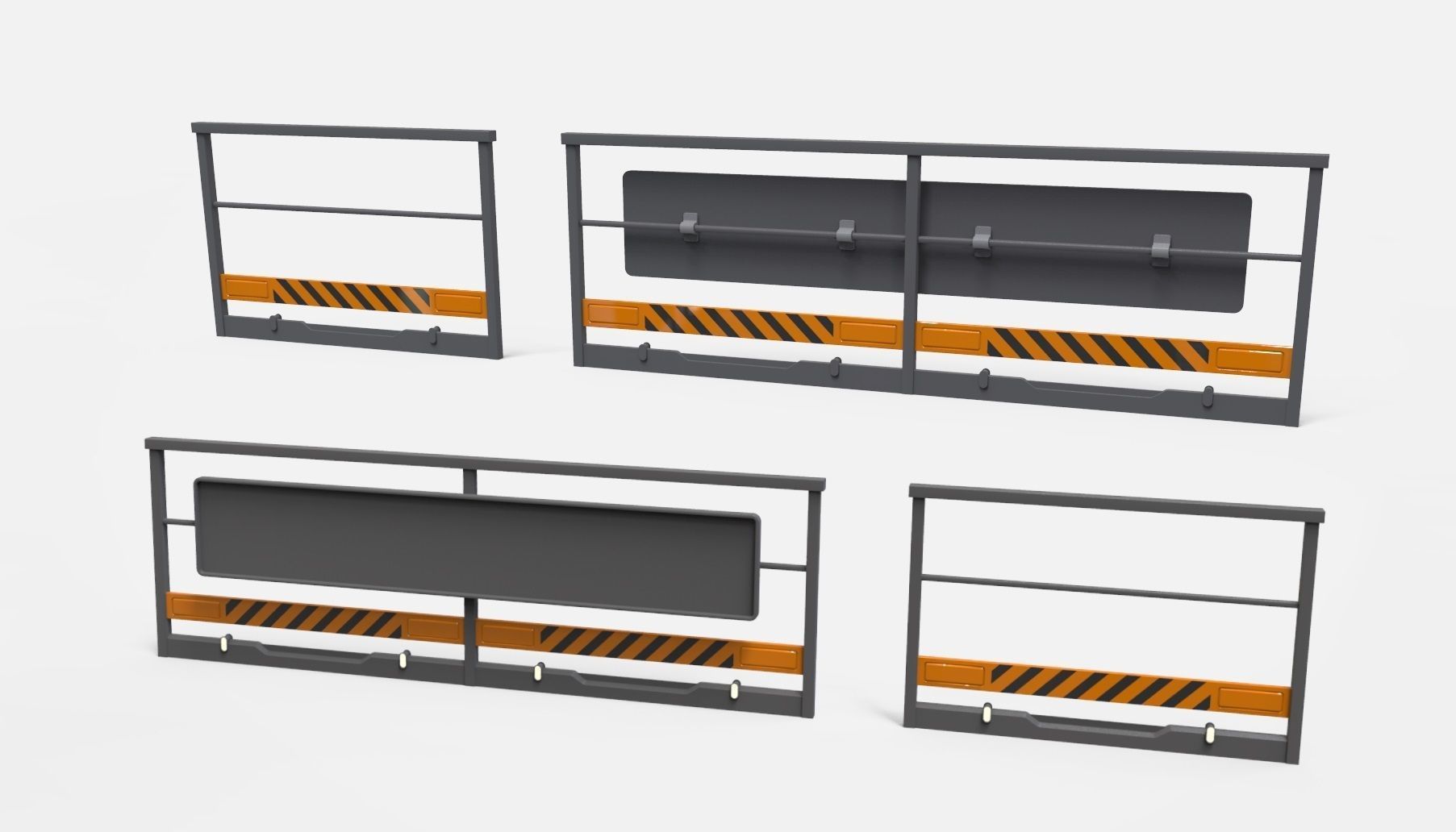 sci-fi Railing 3 3D model_9
