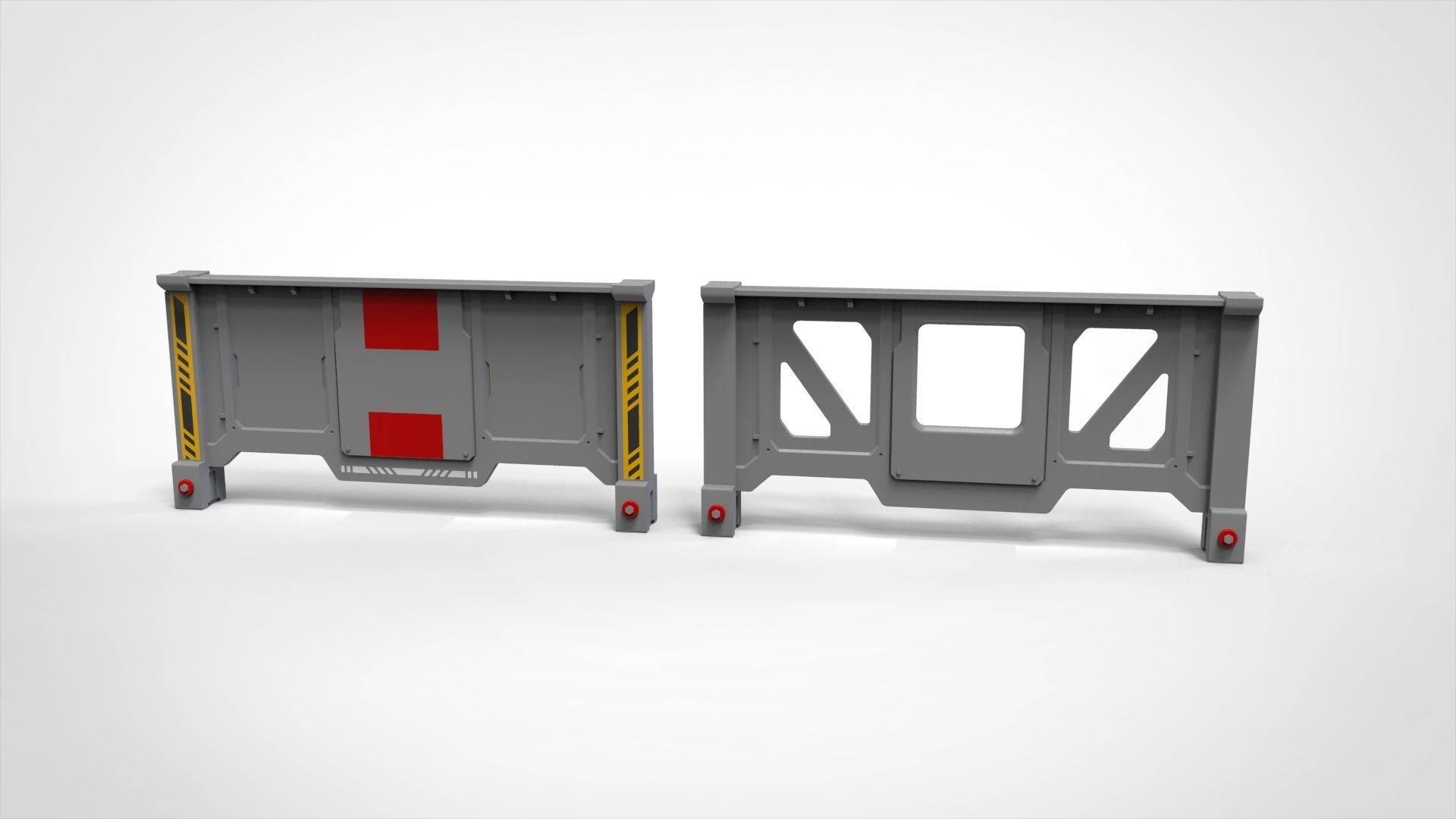 sci-fi Railing 3 3D model_10