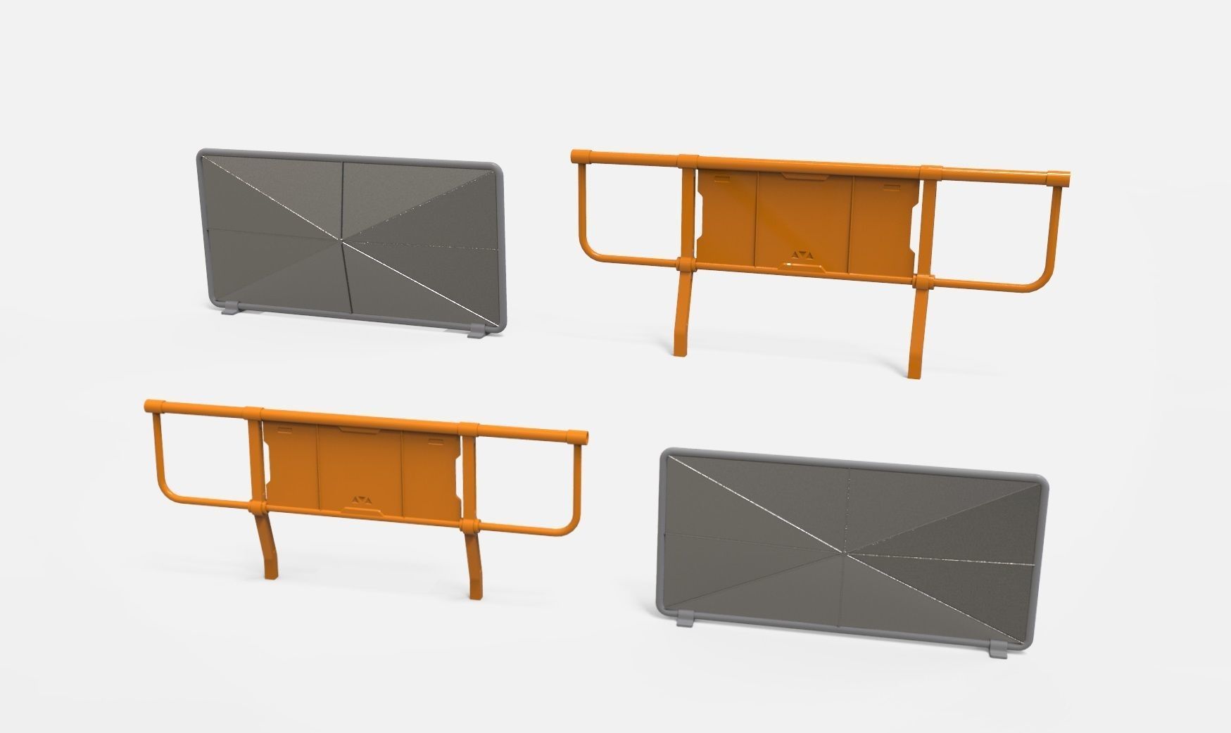 sci-fi Railing 3 3D model_3