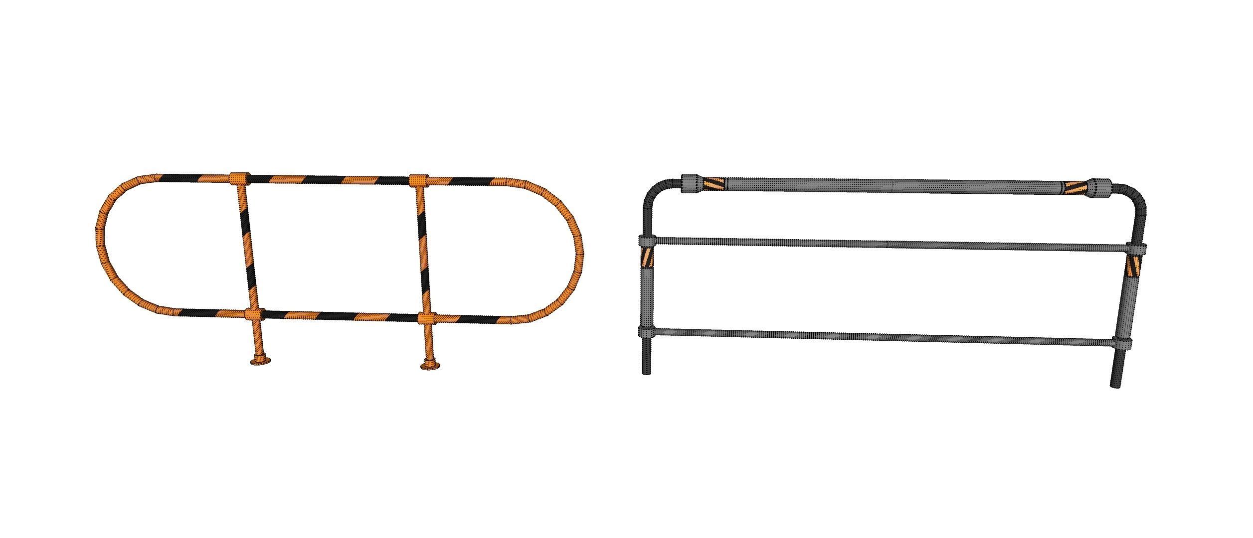 sci-fi Railing 3 3D model_17