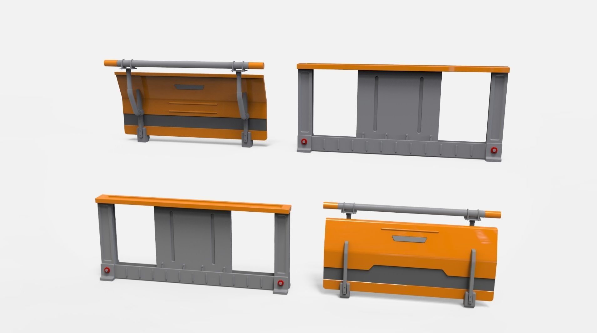 sci-fi Railing 3 3D model_12