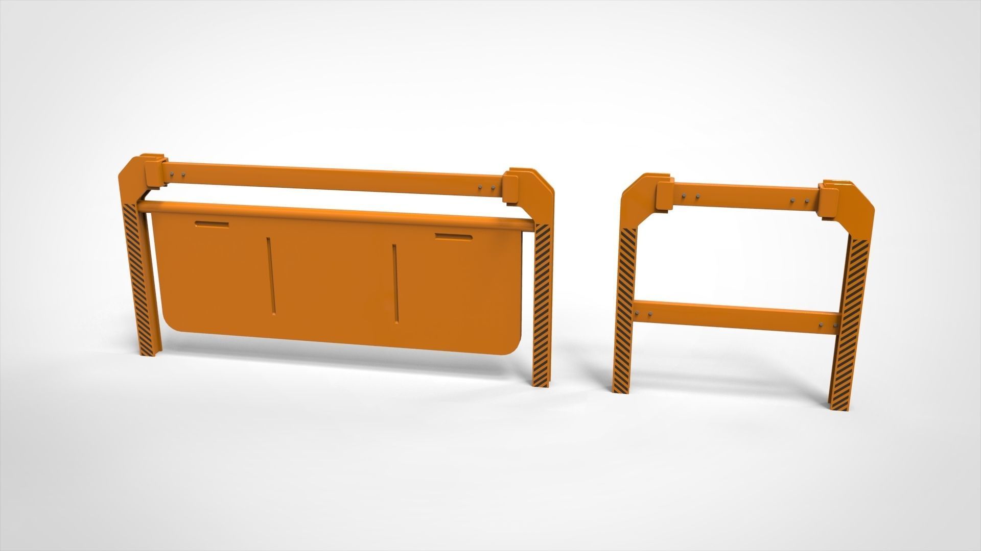 sci-fi Railing 3 3D model_6