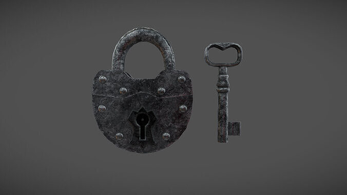 Lock 25 Low-poly 3D model
