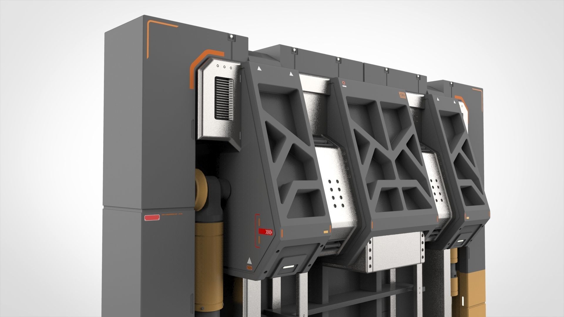 sci fi door 13 3D model_8