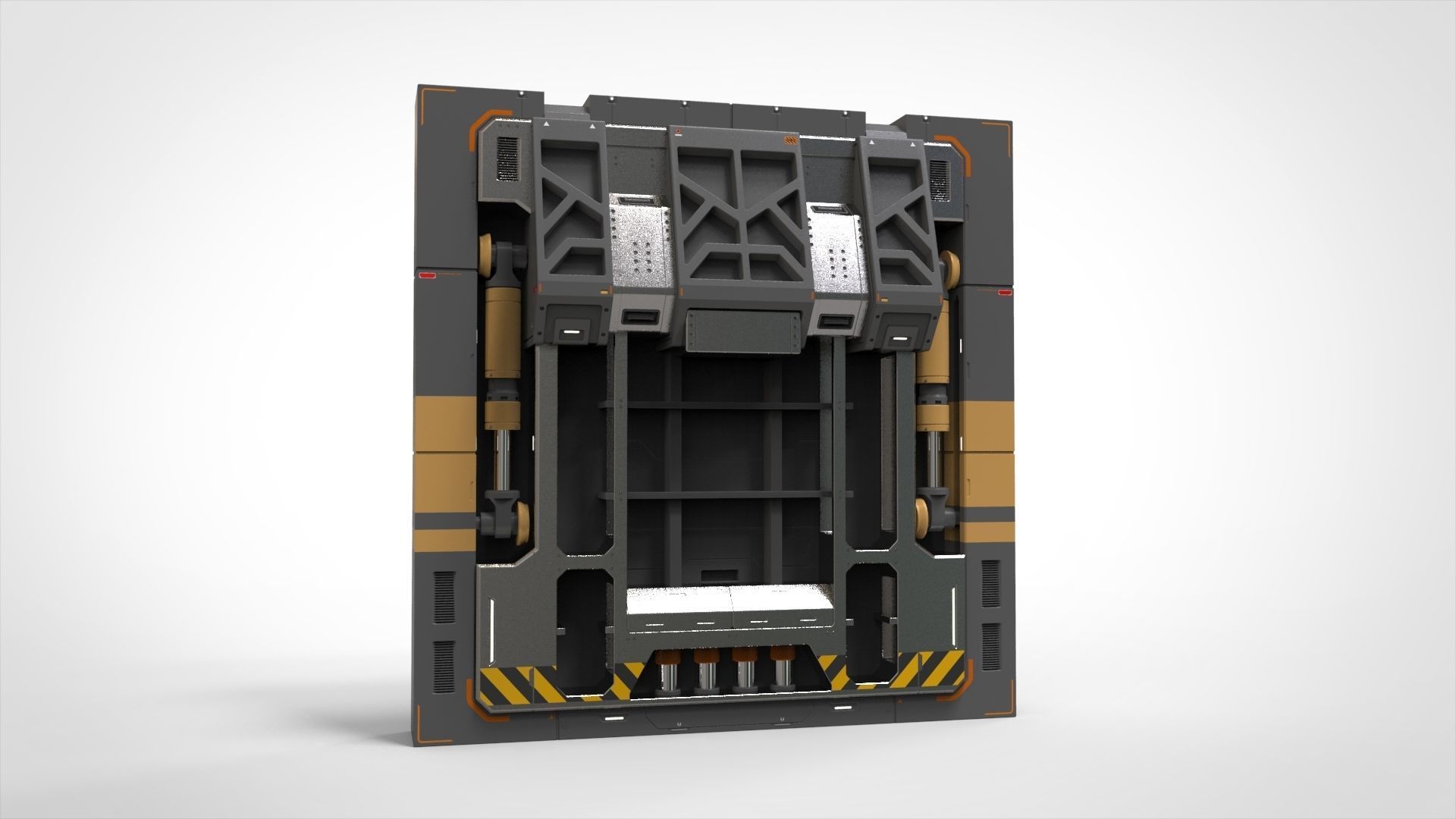 sci fi door 13 3D model_2