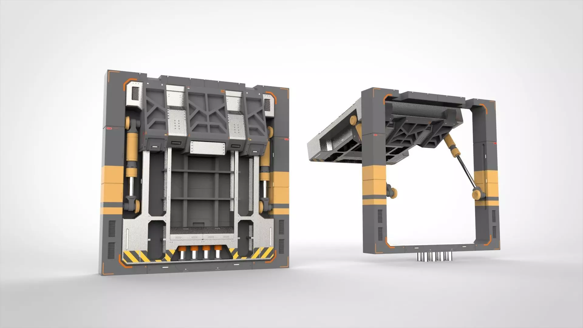 sci fi door 13 3D model_0