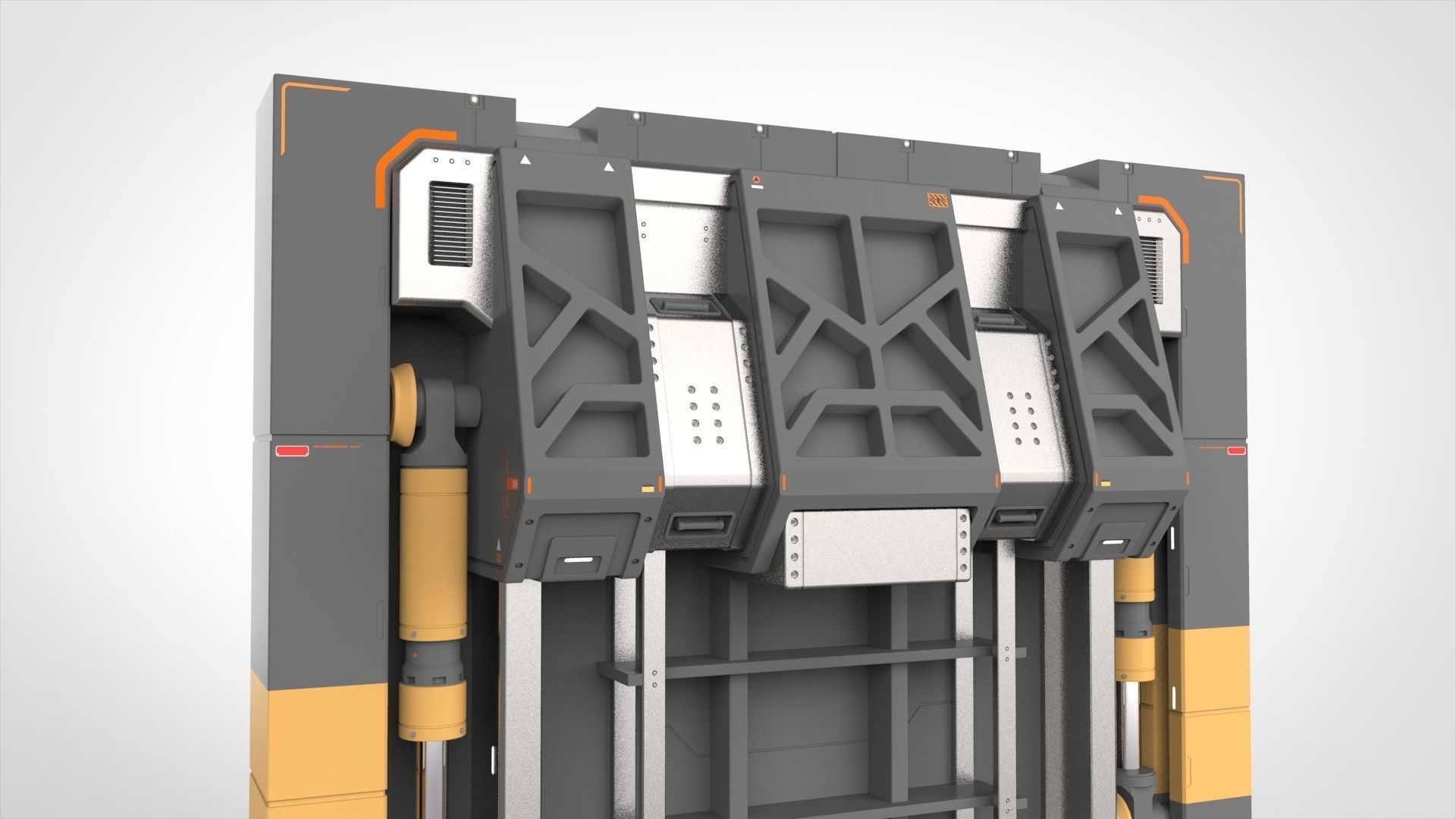 sci fi door 13 3D model_7