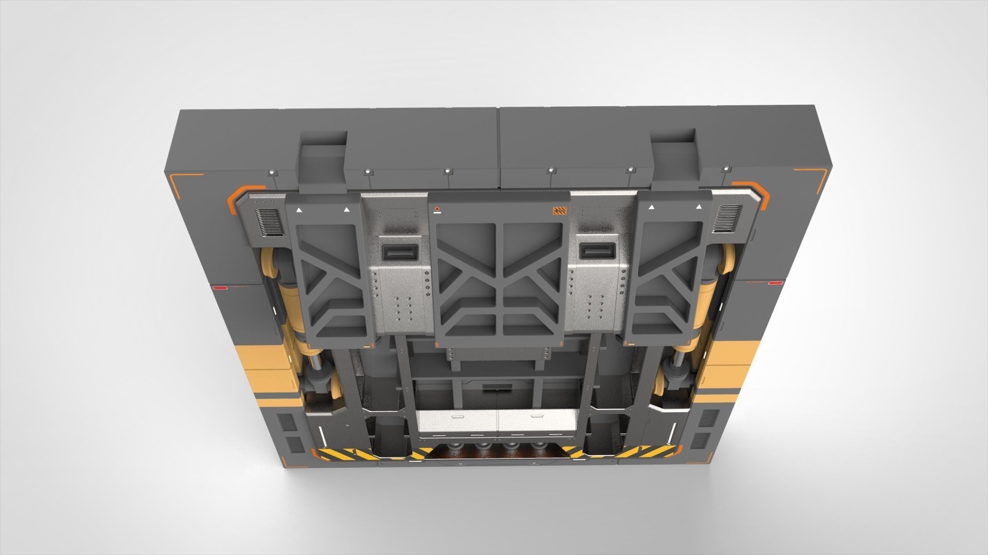 sci fi door 13 3D model_9