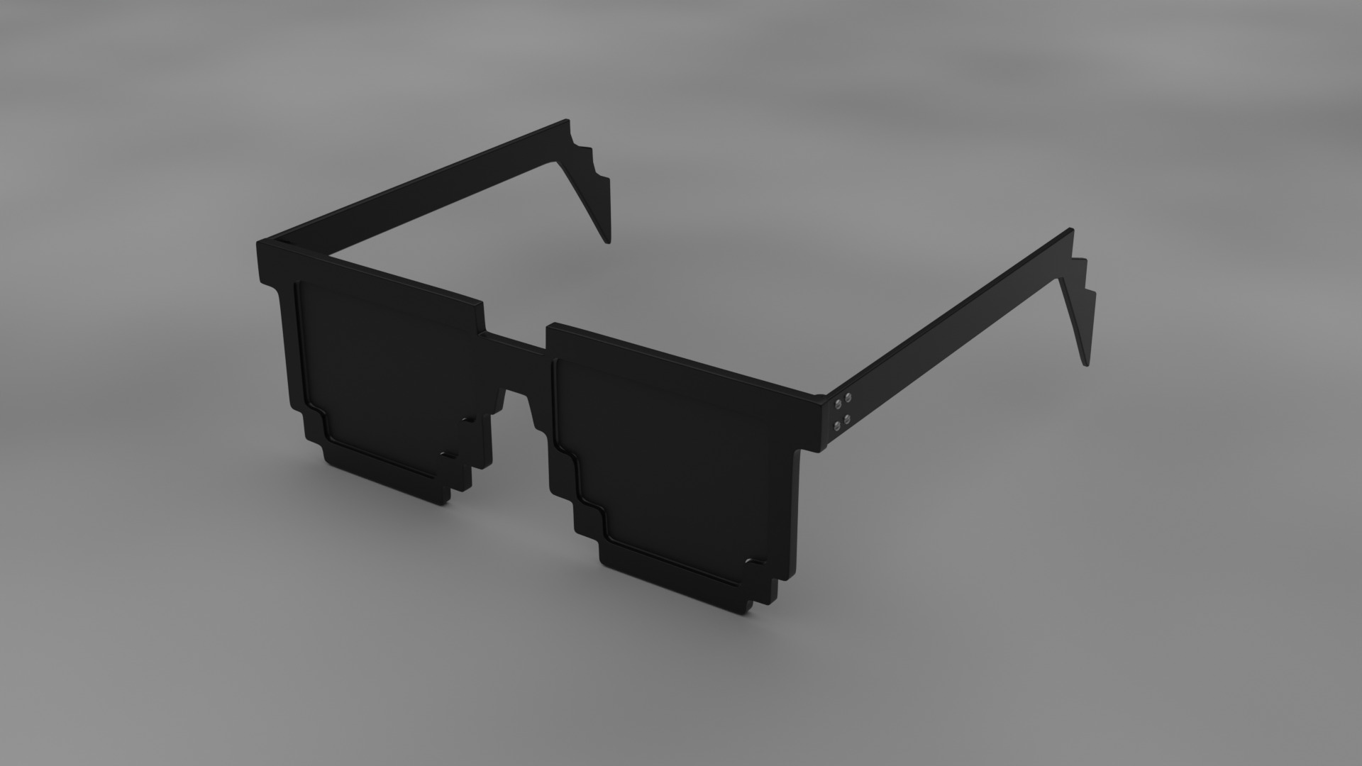 Sunglass - Building blocks type 3D print model_1