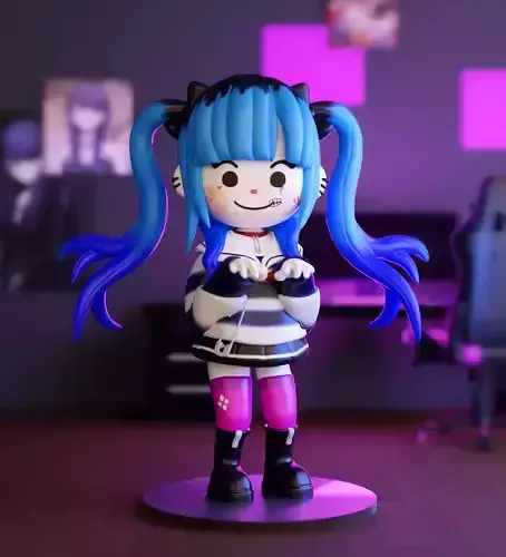 Darumi Amemiya Figure For 3D Print 3D print model