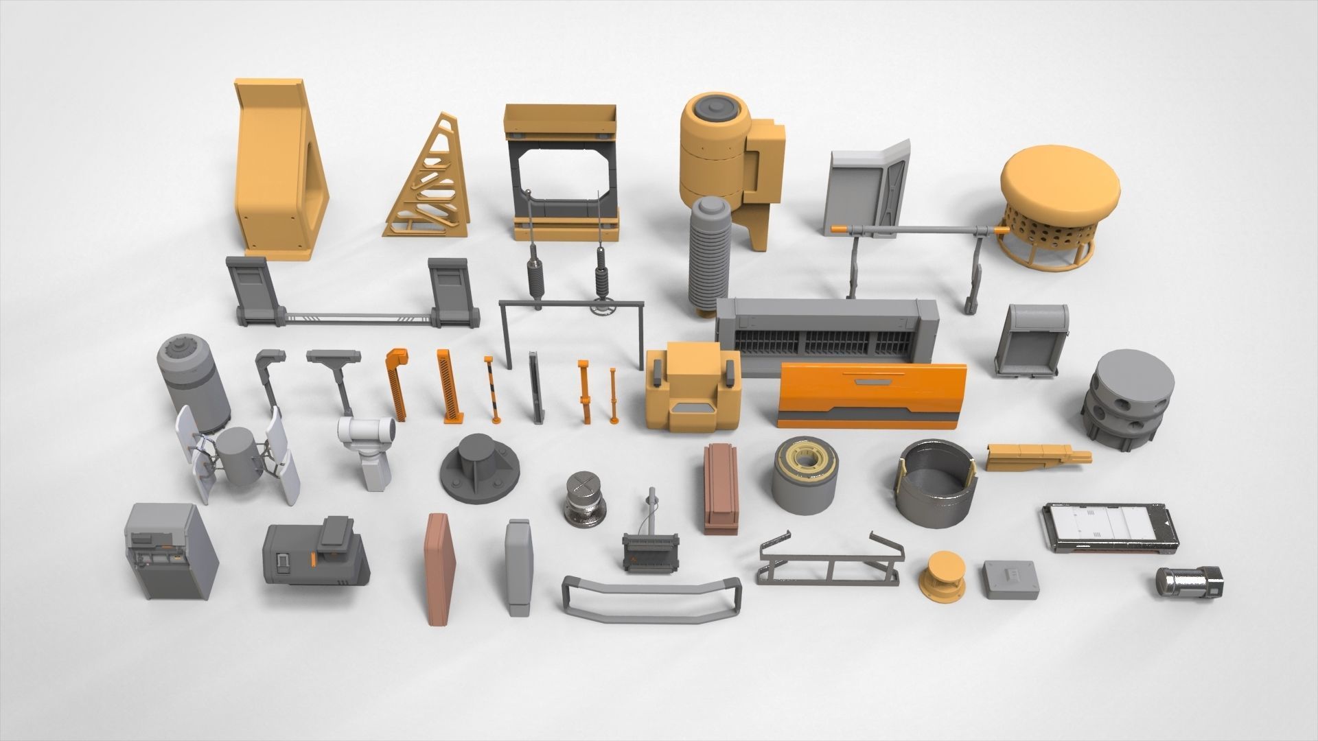 Sci-Fi architecture Elements collection 32 3D model_15