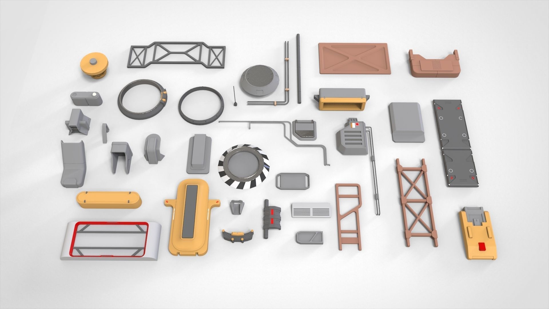 Sci-Fi architecture Elements collection 32 3D model_16