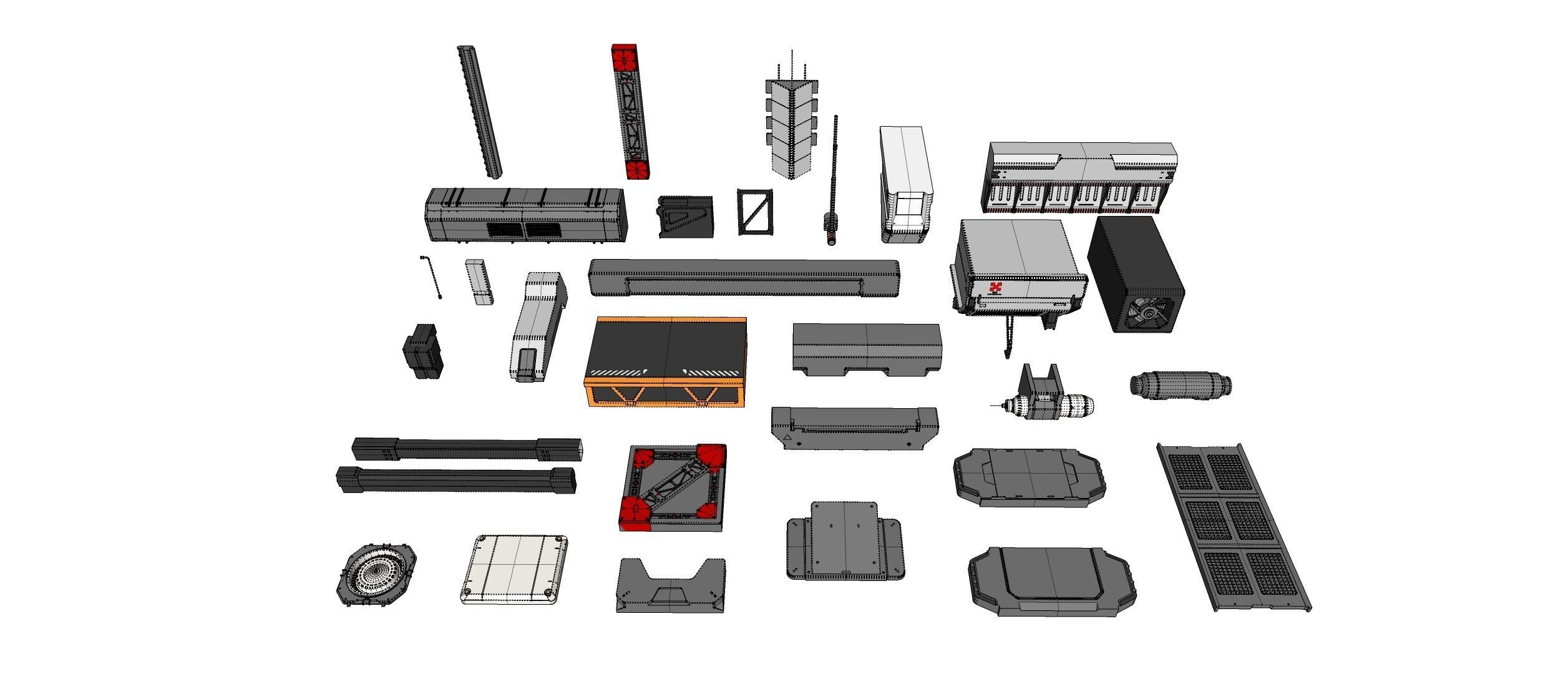 Sci-Fi architecture Elements collection 32 3D model_30