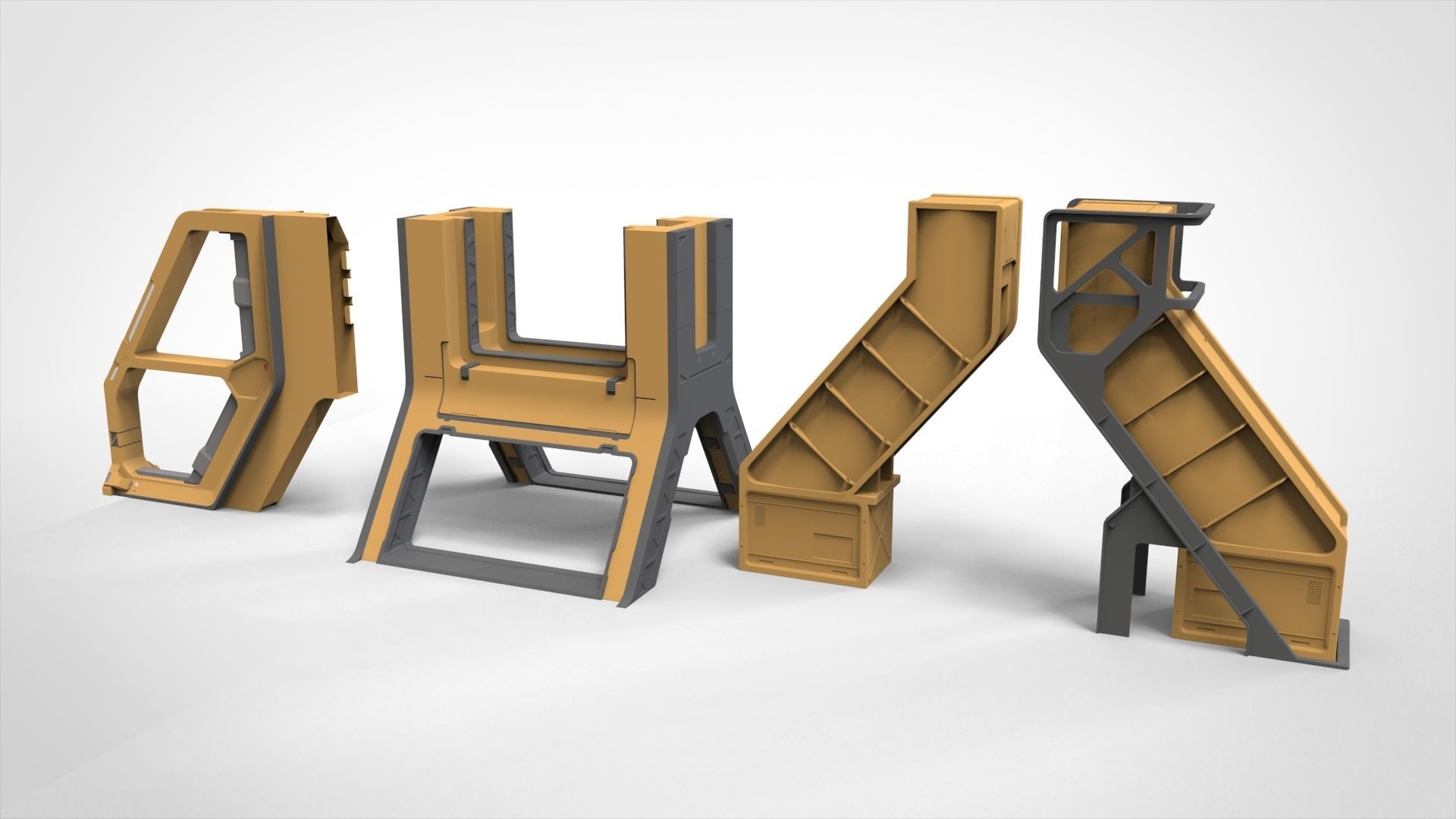 Sci-Fi architecture Elements collection 32 3D model_6