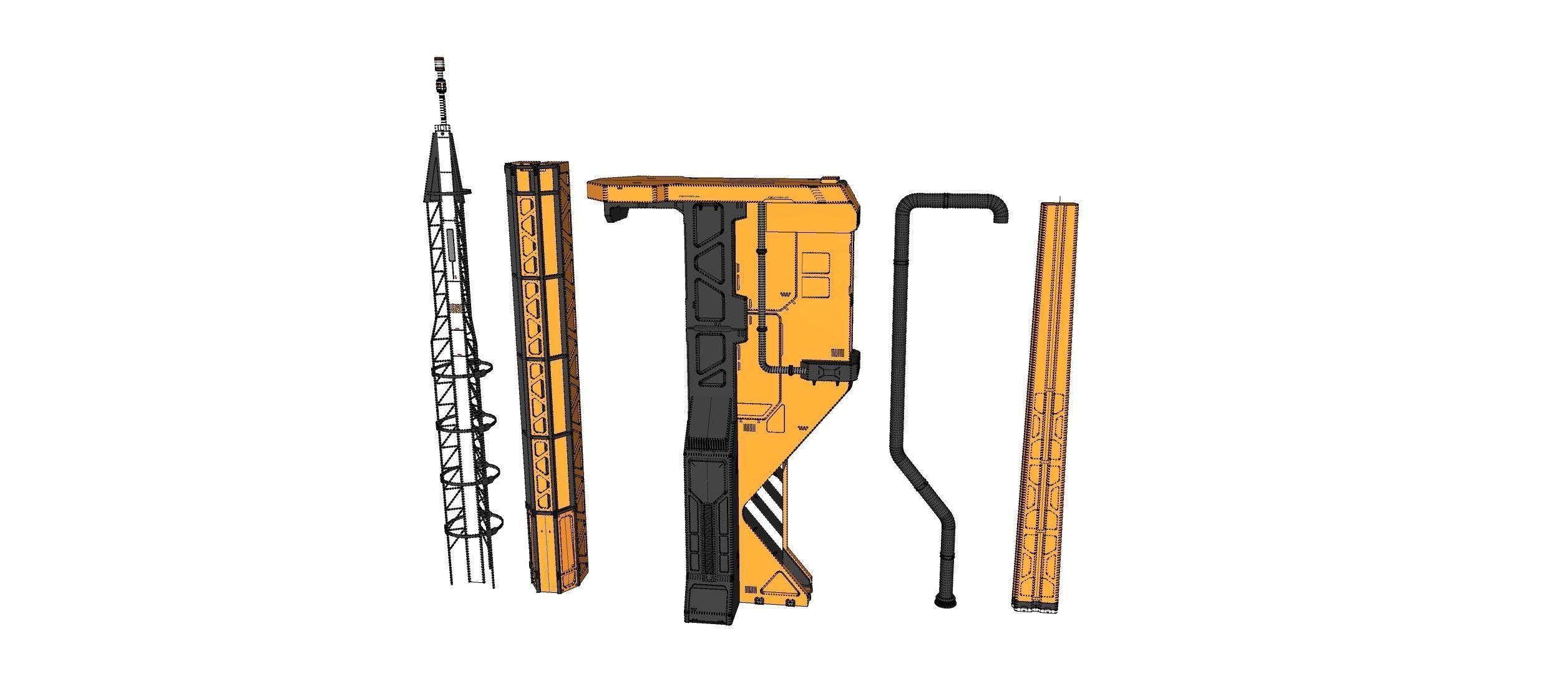 Sci-Fi architecture Elements collection 32 3D model_18