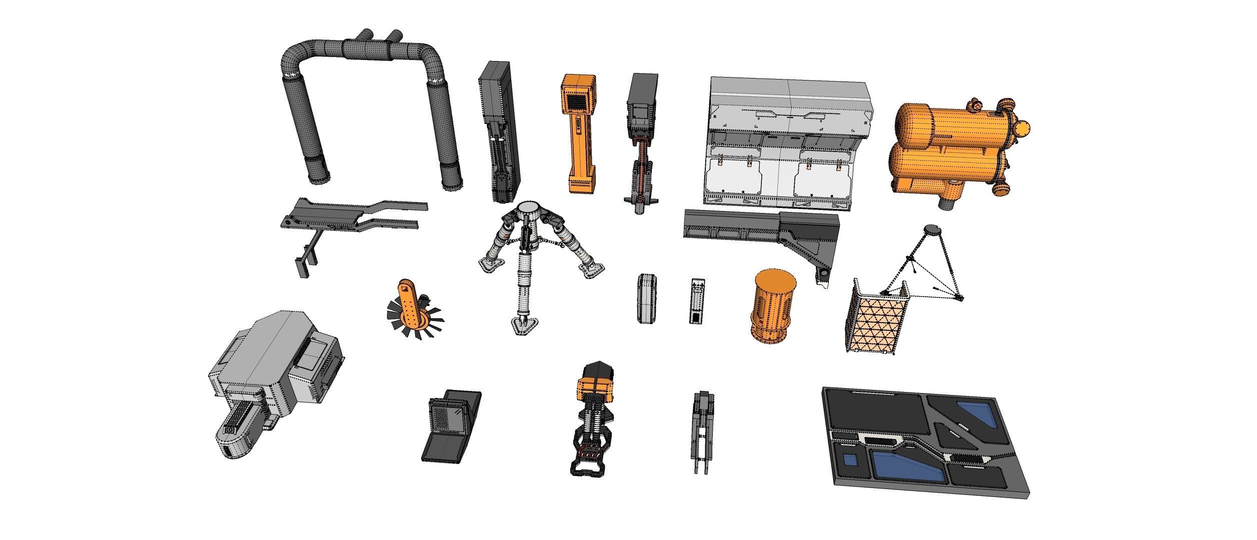 Sci-Fi architecture Elements collection 32 3D model_26