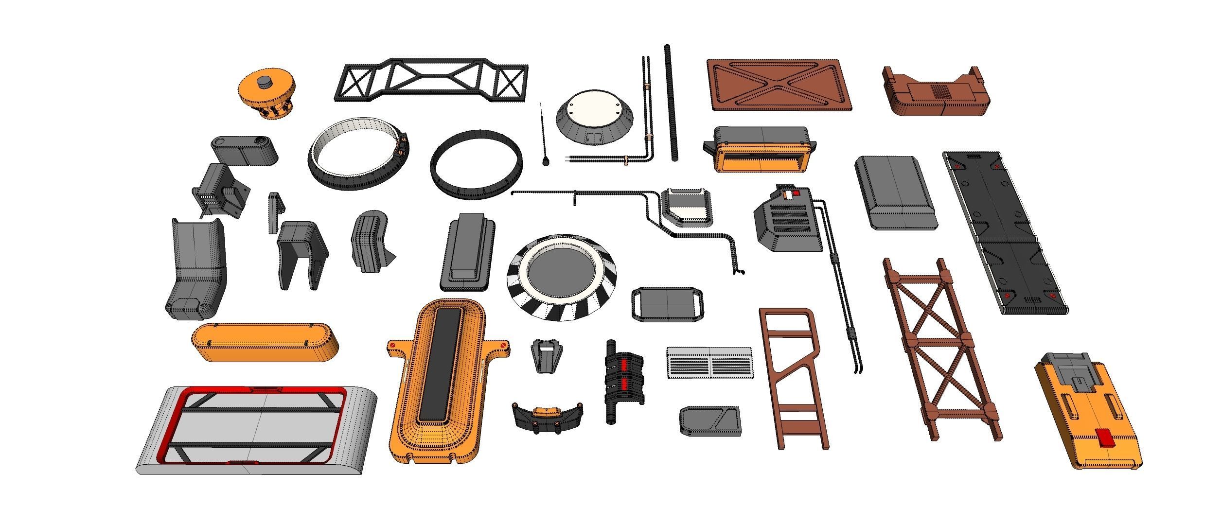 Sci-Fi architecture Elements collection 32 3D model_32