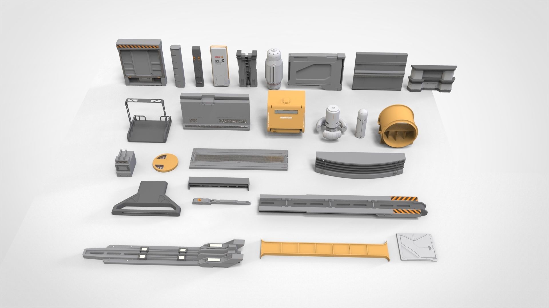 Sci-Fi architecture Elements collection 32 3D model_11