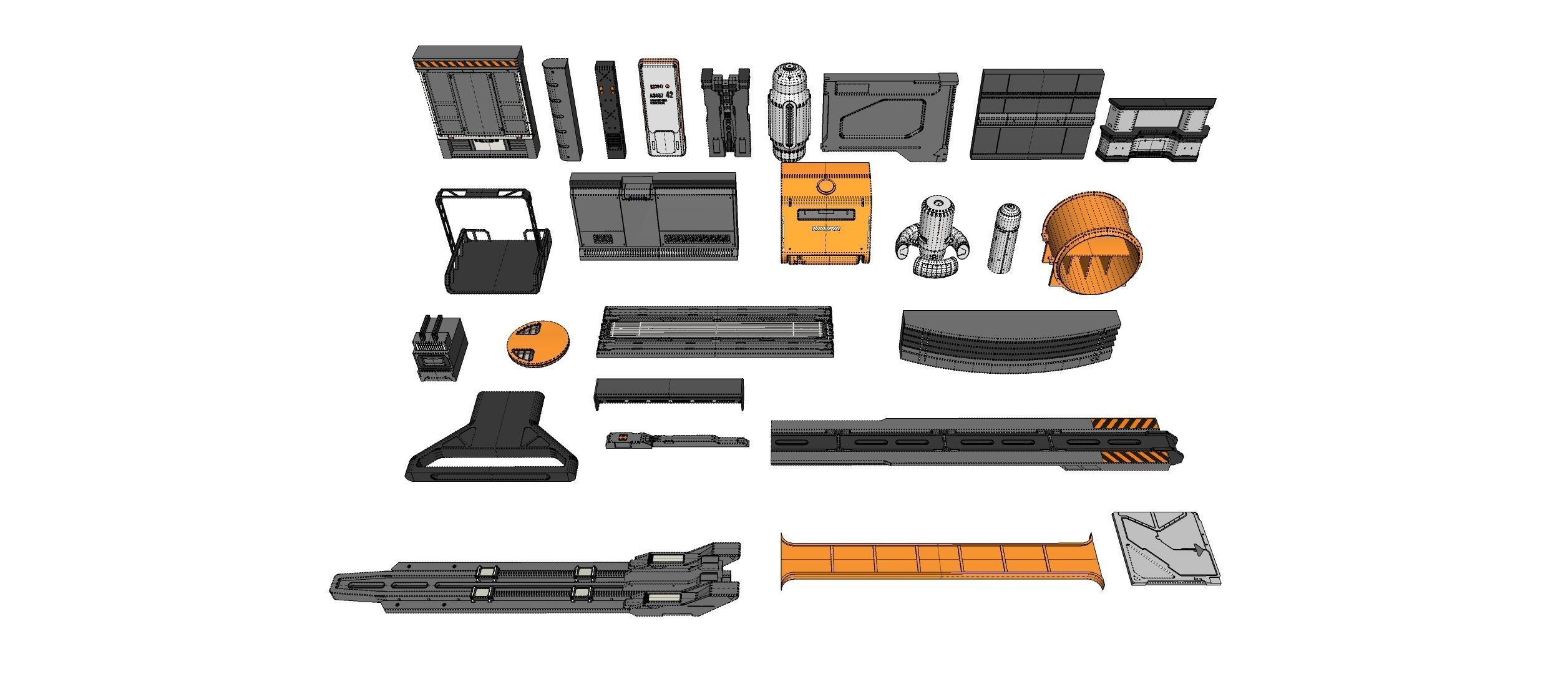 Sci-Fi architecture Elements collection 32 3D model_27