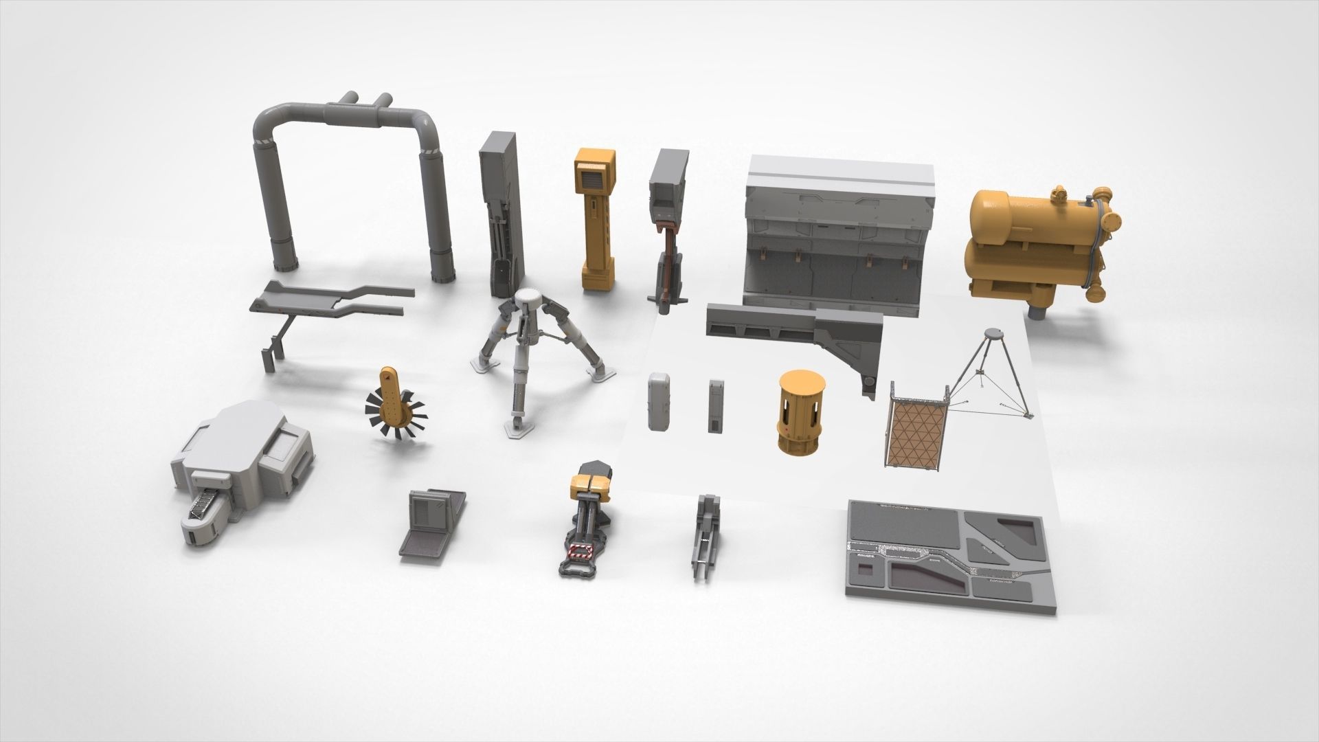 Sci-Fi architecture Elements collection 32 3D model_10