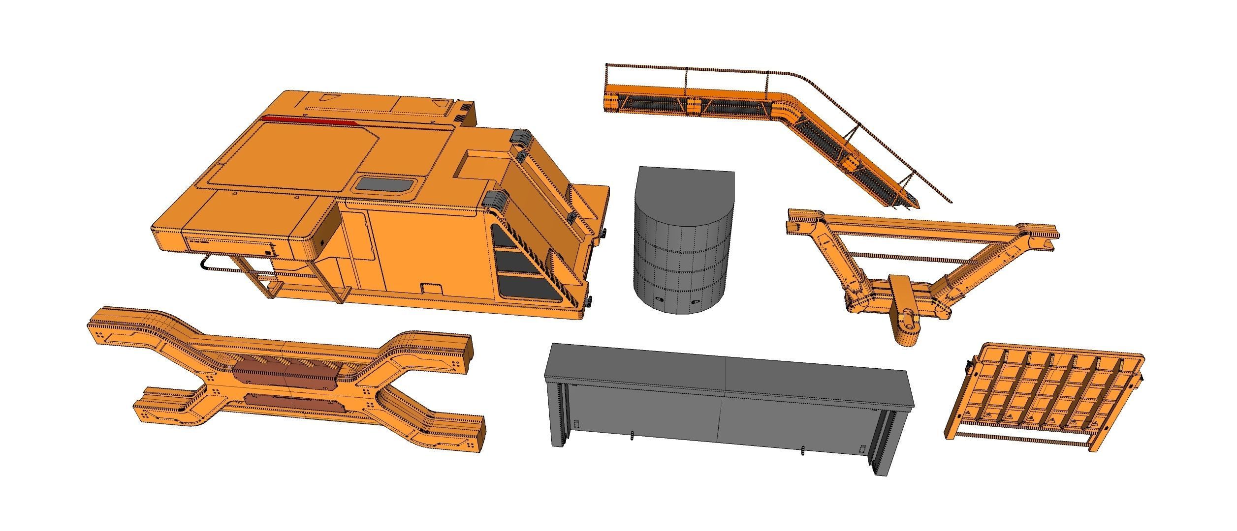 Sci-Fi architecture Elements collection 32 3D model_25