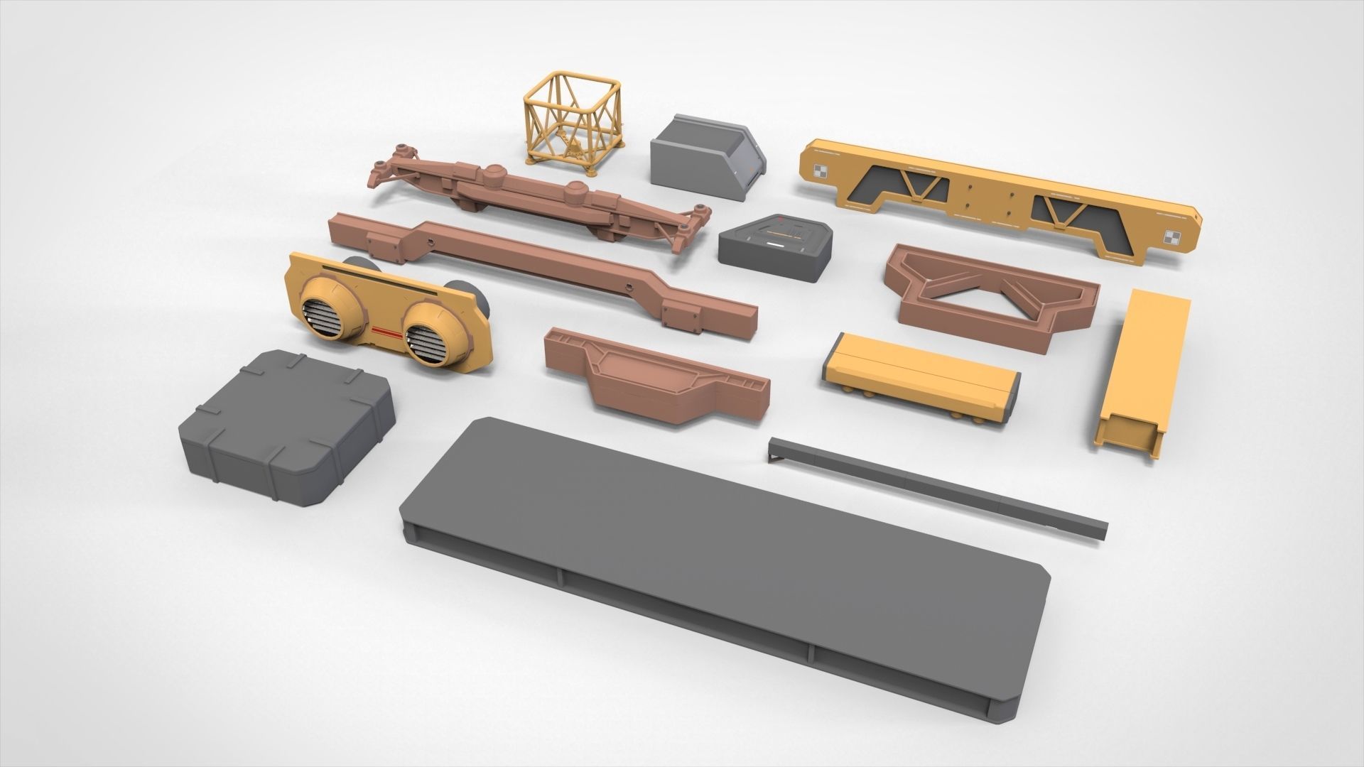 Sci-Fi architecture Elements collection 32 3D model_13