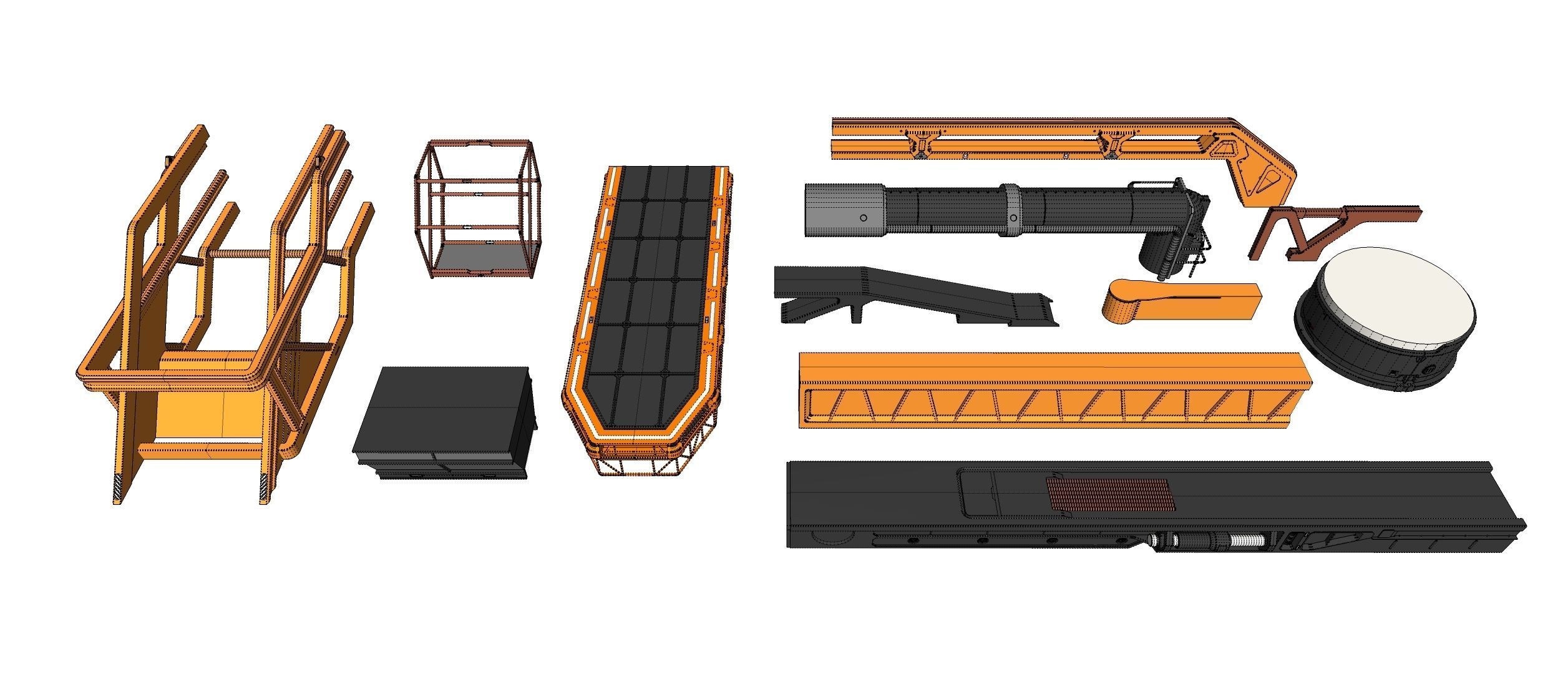 Sci-Fi architecture Elements collection 32 3D model_24