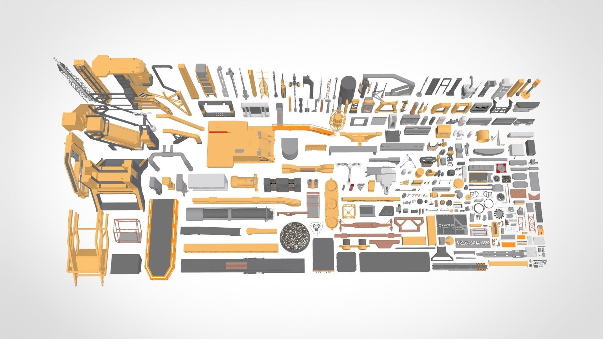 Sci-Fi architecture Elements collection 32 3D model_1