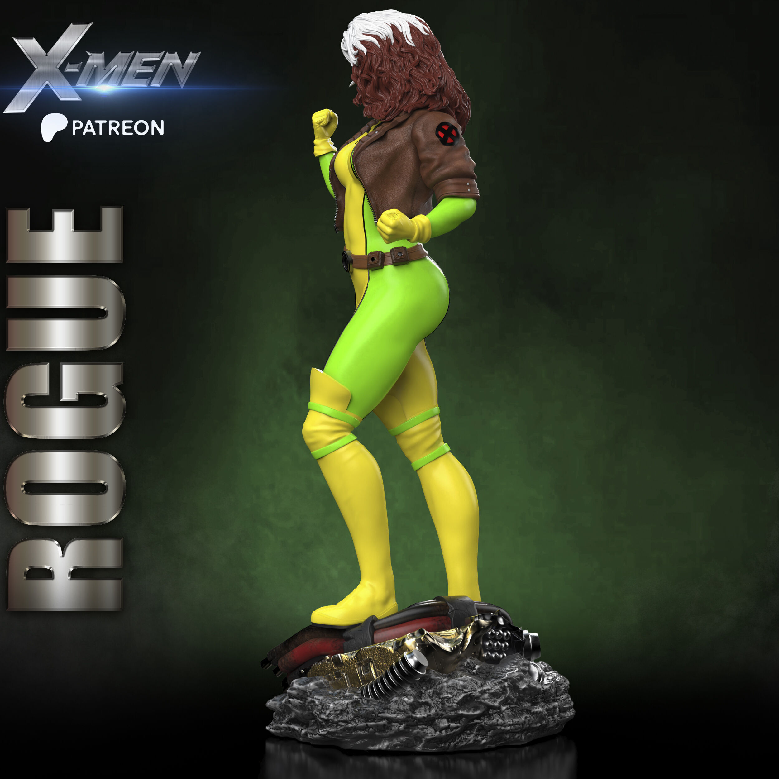 ROGUE X-MEN PROJECT STL 3D print model_2
