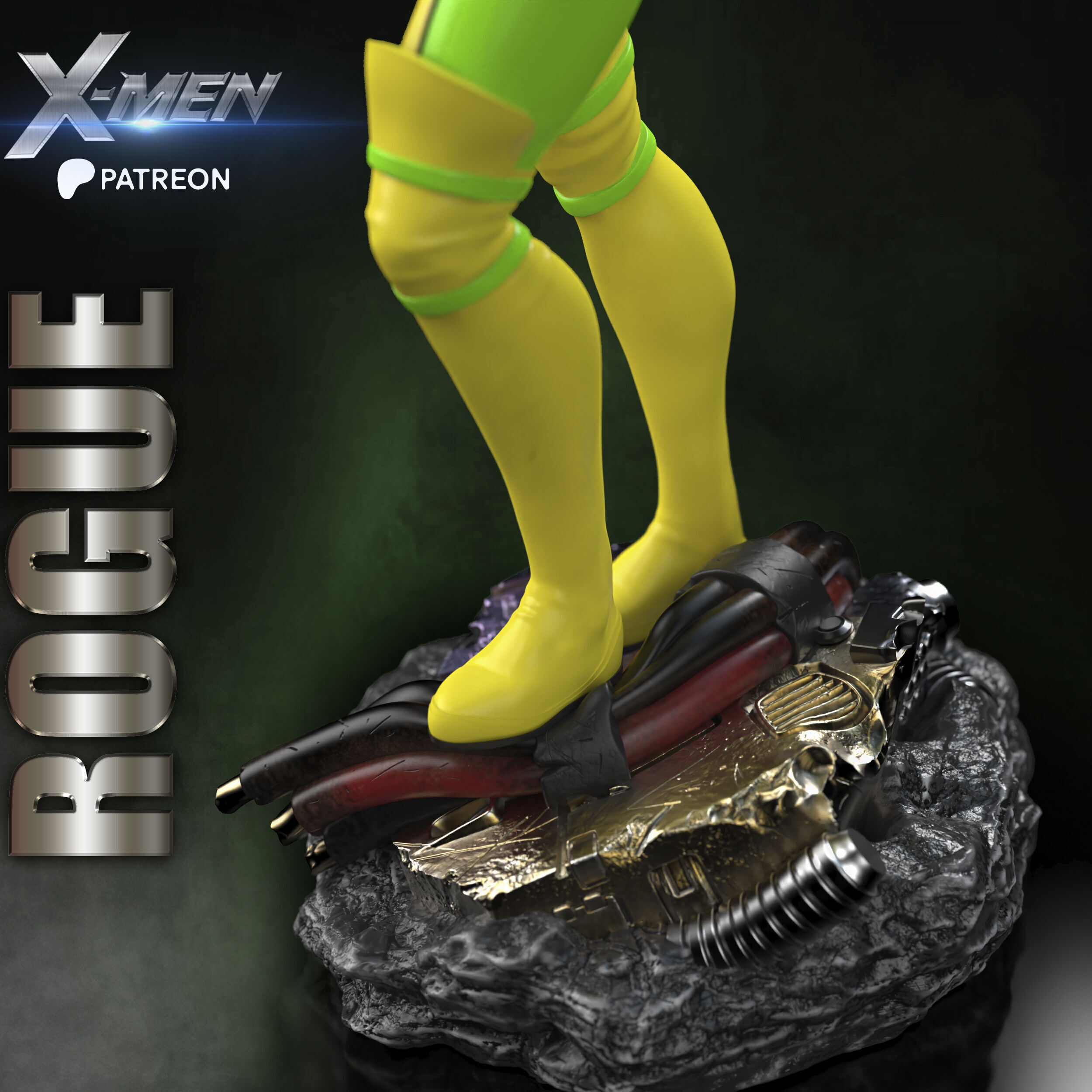 ROGUE X-MEN PROJECT STL 3D print model_7