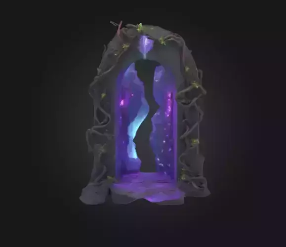 Mystical Bioluminescent Gateway HD 3D Model
