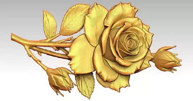 1 Rose CNC Relief Model